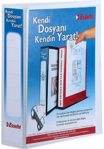 Esselte 2d 4656721 Mekanizmalı Klasör Beyaz 70mm Çok Renkli