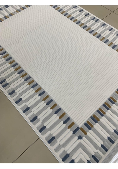 Bünyan Halı Twist Lt506 Gri Mavi Serisi Oturma Salon Yatak Çocuk Odası Halısı Gri - Mavi