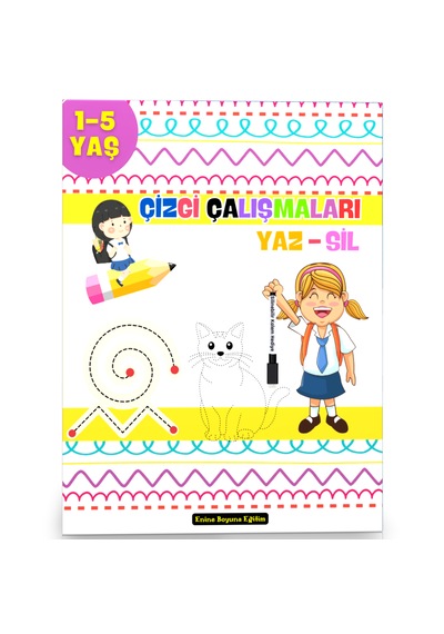 1-5 Yaş Çizgi Çalışmaları Yaz-sil Kitabı
