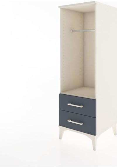 Hyperion Dolap Tek Raflı 2 Çekmeceli Tek Askılı 44x44x134 Ayt... Aytaşı