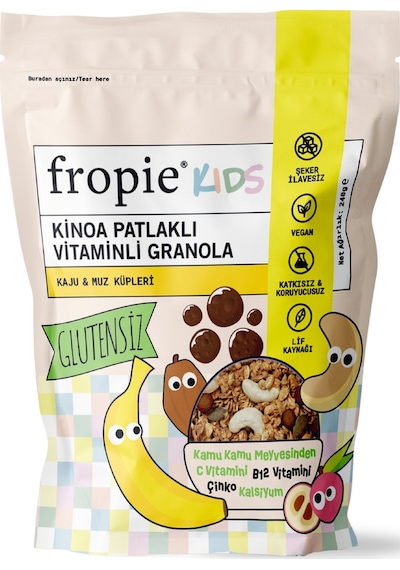Fropie Kids Kaju & Muz Küpleri Granola 240 G