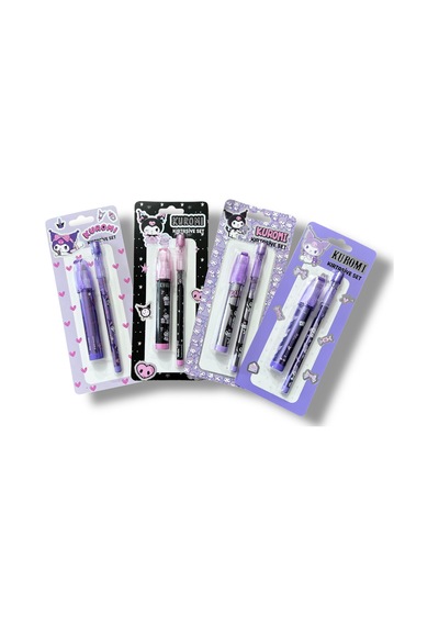 Kuromi Silgi + Kalem Set Kuromi Desen Rastgele Gönderilir