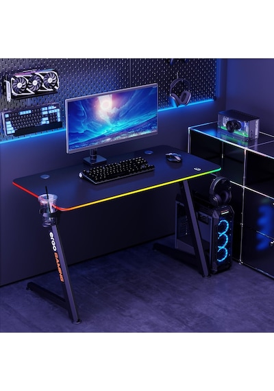Ergogaming Pulsar Profesyonel Rgb Oyuncu Masası 120x60 Siyah, Rgb Aydınlatmalı, Karbon Fiber Yüzey Diğer