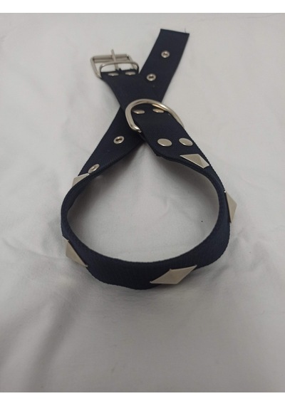 Kozaklı Süslü Köpek Tasması Siyah 70 x 4 CM Siyah