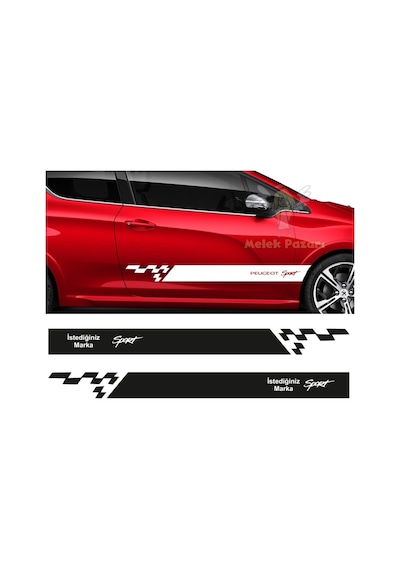 Istediğiniz Marka Sport Araba Sticker Sağ Sol Set