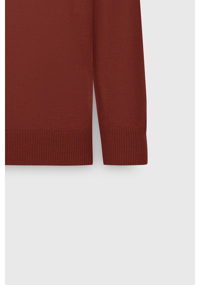 AC&Co / Altınyıldız Classics Erkek Yünlü Sıcak Tutan Standart Fit Normal Kesim Yarım Balıkçı Yaka Triko Kazak Kiremit AC&Co / Altınyıldız Classics Erkek Yünlü Sıcak Tutan Standart Fit Normal Kesim Yarım Balıkçı Yaka Triko Kazak Kiremit