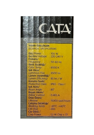 Ct-4659 100w 6500k Beyaz Işık Led Projektör 10 Adet