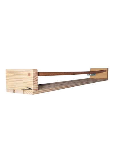 Baris-Dizayn Montessori 50Cm Dar Duvar Rafı Ahşap Kitaplık Bebek Odası Çocuk 3 Ahşap