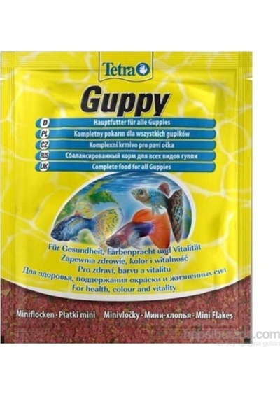 Guppy Mini Flakes 12 Gr Lepistes Yemi (Canlı Doğuran Yemi)