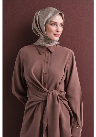Armine Saf İpek Sura Eşarp 9622d 01 Çikolata Kahve