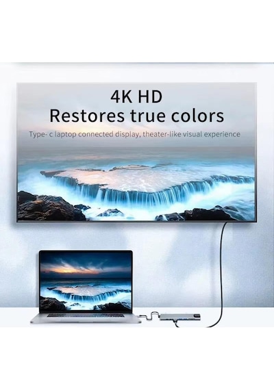 Lexroo Cr20 10in1 Mac-book Thunderbolt 3 Uyumlu Adaptör Çevirici Hub Type-c'den 4k30hz Hdmı, Usb 3.0