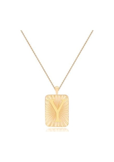 Diamond Line-Gülaylar - Sarı Altın 14 Ayar Harf Kolye N11.25176
