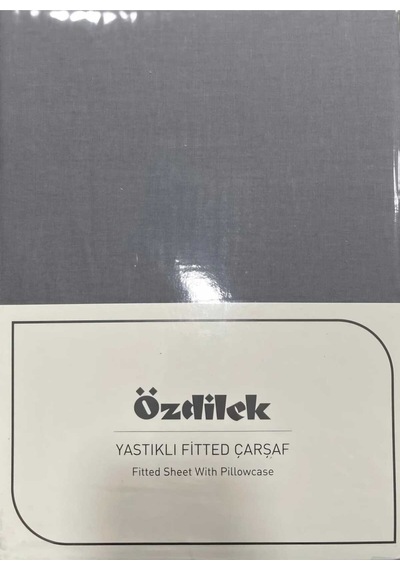 Colourist Çift Kişilik Lastikli Çarşaf Takımı 160 200cm Kül Gri