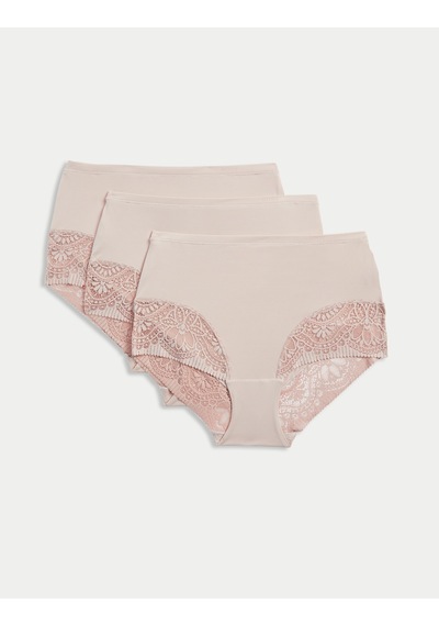 Marks & Spencer 3'lü Body Soft Full Brief Külot Seti T61005015F Bej