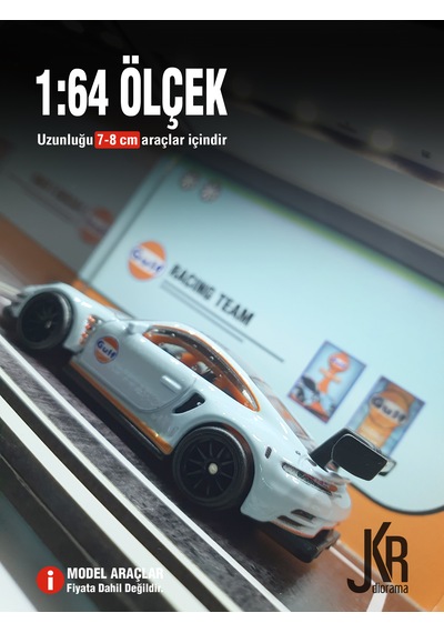 Gulf Diecast Led Işıklı Akrilik Korumalı Stand/diorama 1:64 Ölçek