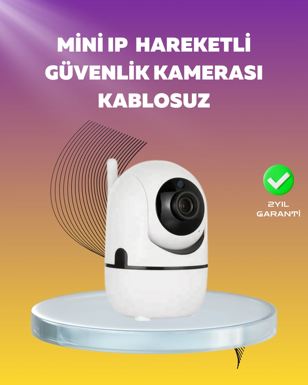1080p Wifi Akıllı Güvenlik Kamerası Pan & Tilt, Hareket Takip İki Yönlü Ses