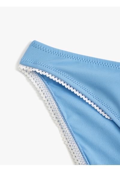 Koton Basic Bikini Altı İşleme Detaylı Normal Bel Mavi 4sak00121mm Mavi