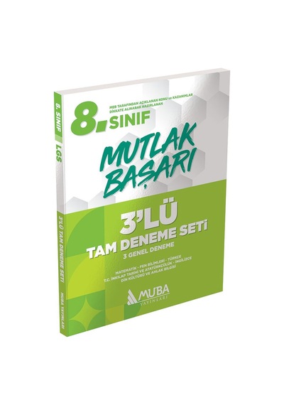 8.Sınıf LGS Mutlak Başarı 3'lü Deneme- Muba Yayınları