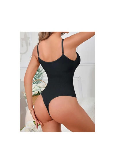 String Zıbın Sıkılaştırıcı Toparlayıcı Örme Kumaş Body 9052 Siyah