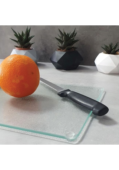Decorita Cam Kesme Tahtası - Cam Kesme Tablası Buzlu Cam 20cm