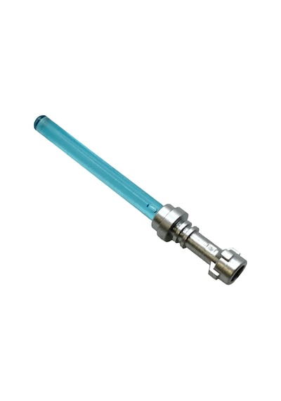 Star Wars Minifigür Aksesuarı, Işın Kılıcı, Lightsaber, Şeffaf Mavi Renkte Ve Metalik Gümüş Kabzalı