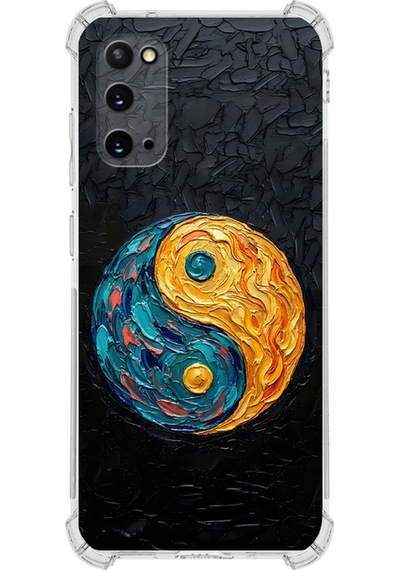 Samsung Uyumlu Galaxy S20 İle Köşe Korumalı Kılıf Metamorfoz Dualite Tasarımlı Uv Baskılı Şeffaf