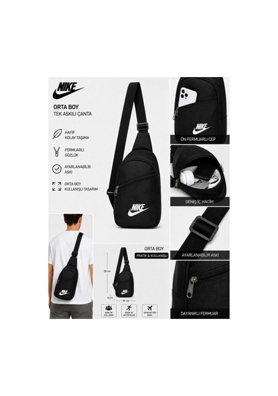 Genel Markalar Orta Boy Tek Askılı Çanta Unisex Omuz Ve Göğüs Çantası Günlük Spor Seyahat Çantası / Unisex Çok Amaçlı Spor Ve Fitness Çantası Siyah- Nikee Siyah- Nikee Genel Markalar Orta Boy Tek Askılı Çanta Unisex Omuz Ve Göğüs Çantası Günlük Spor Seyahat Çantası / Unisex Çok Amaçlı Spor Ve Fitness Çantası Siyah- Nikee Siyah- Nikee