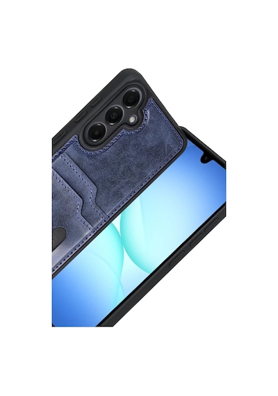 Newface Samsung Galaxy Uyumlu A17 5g Sara Kartvizitli Deri Kılıf - Lacivert Diğer