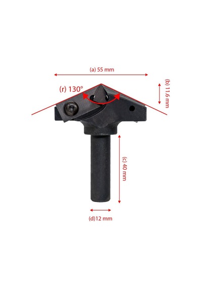 Titi 5524 Jiletli Freze Bıçağı 130 Derece Sap:12 Mm