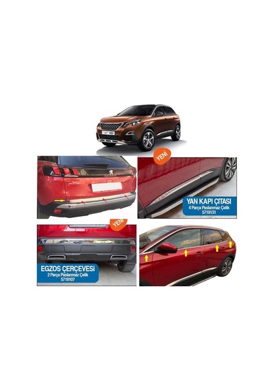 Peugeot 3008 Full Krom Seti Komple Nikelajı Kaplama 2017+