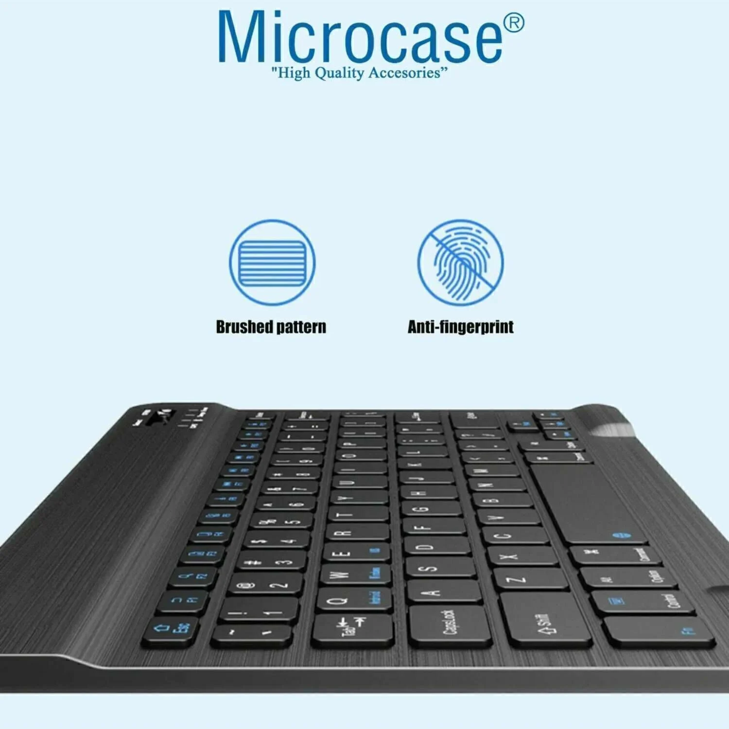 Microcase Samsung Active 4 Pro / Active 5 Pro 10.1'' İle Uyumlu Bluetooth Klavye Tr Sticker + Bluetooth Mouse + Tablet Standı - Al2765 Diğer
