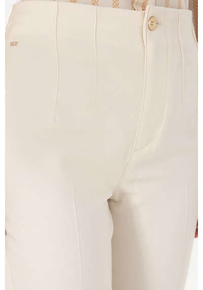 U.S. Polo Assn. Kadın Beyaz Carrot High Waist Kanvas Pantolon 50309266-VR256