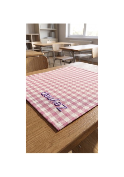 Kişiye Özel İsim Nakışlı Duck Kumaş Beslenme Örtüsü 45x35 Cm Su Ve Leke Tutmaz Kumaş - 922808783