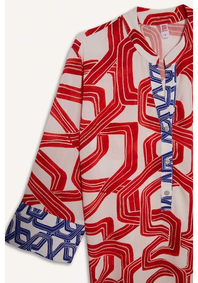 Defacto Regular Fit Desenli Plaj Elbisesi-fall İn Love D0452ax25smrd63 Kırmızı