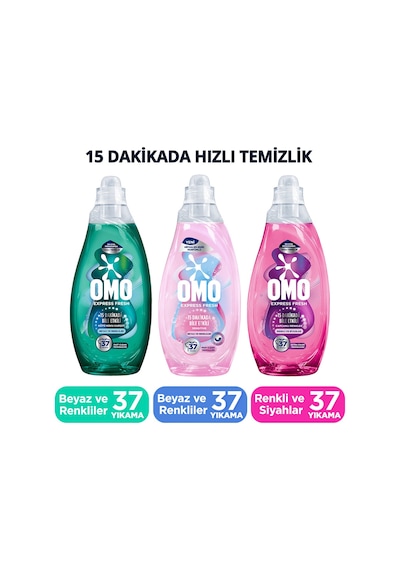 Omo Express Fresh Sensitive Sıvı Çamaşır Deterjan Seti 1480 Ml X3 Diğer