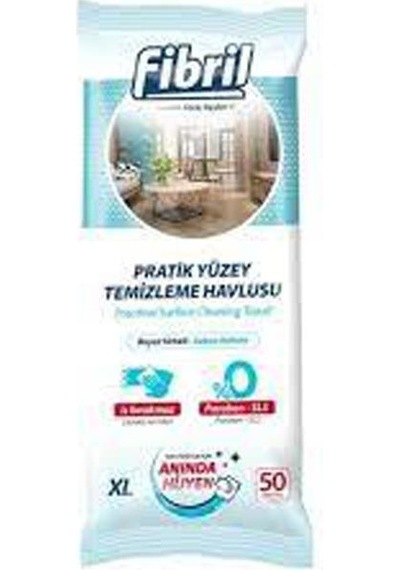 Fibril Yüzey Temizleme Havlusu Beyaz Sabun 24 x 50'li