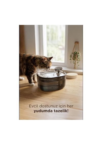 Tpd01 Kedi Köpek Su Pınarı Otomatik Filtreli Ultra Sessiz Su Çeşmesi Evcil Hayvanlar İçin Su Kabı