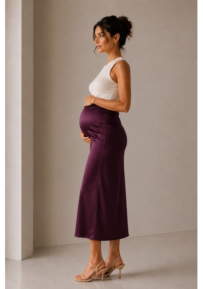Luvmabelly Myra9035- Saten Etek -mor