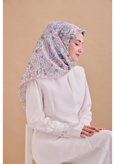 Silk Home Twill İpek Eşarp 11478-21 Bebe Mavi, Karolina Mavi, Pembe, İnci