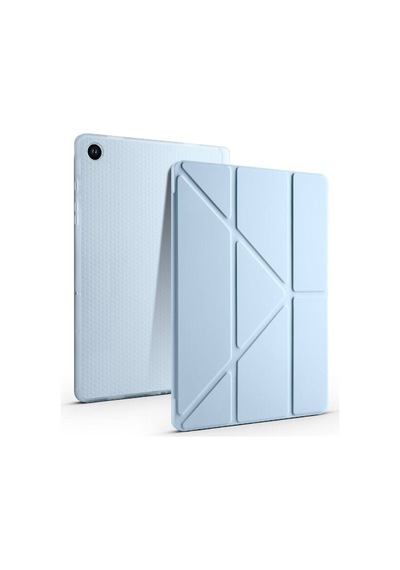 Galaxy Tab A9 Kılıf Uyumlu Zore Tri Folding Kalem Bölmeli Standlı Kılıf-mor