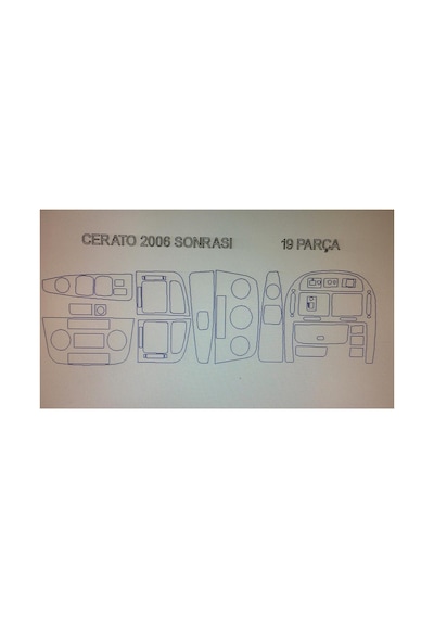 Kıa Cerato 2006-2009 14 Parça Torpido Kaplama Renk Gri