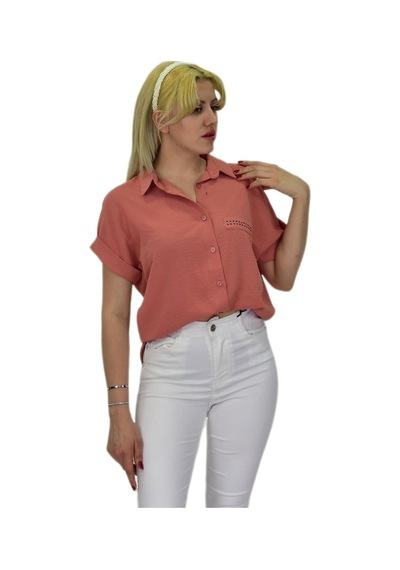 Kadın Ayrobin Kısa Kol Gömlek Bgl-st03695 001