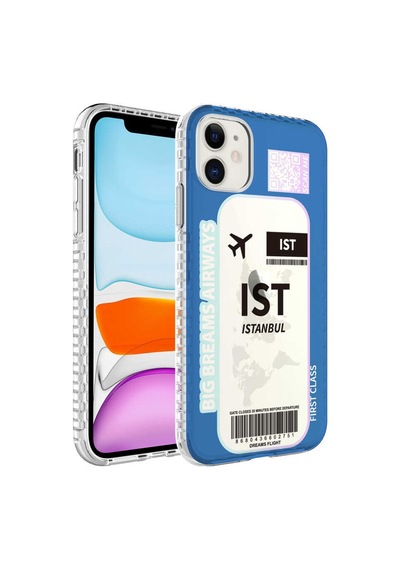 Apple Uyumlu iPhone 11 Kilif Airbag Kenarli Renkli Desenli Elegans Kilif 560258932