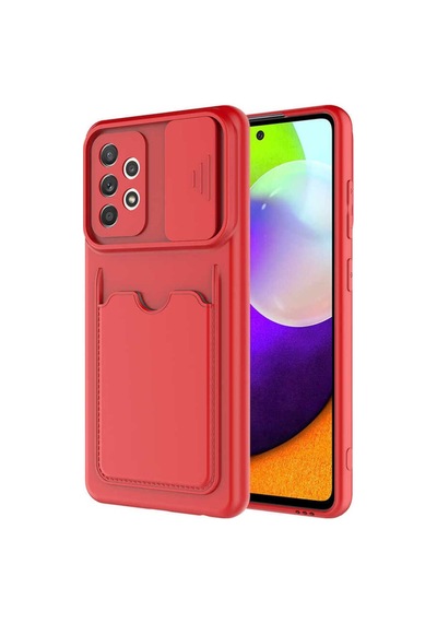 Samsung Uyumlu Galaxy A72 Kılıf Zore Kartix Kapak Kırmızı
