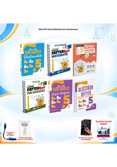 Çanta Yayınları 2026-2027 5. Sınıf Tüm Dersler 6 Kitap Türkçe Defter Hariç Tam Seri Set