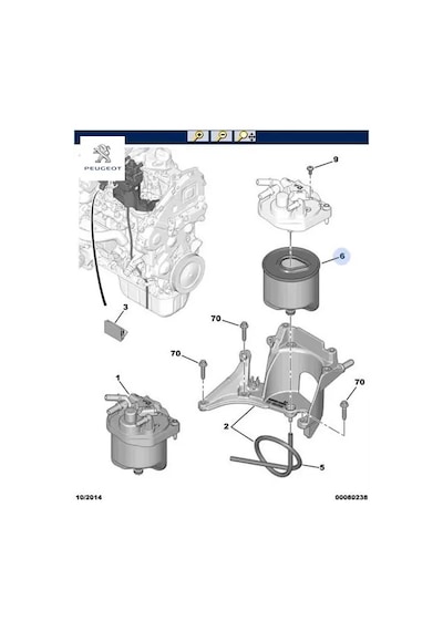 Mazot Filtresi 208-301-308-508-focus 1.6hdi Euro5