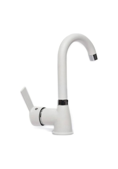 İsaoğlu Yapı Beyaz Lavabo Bataryası Beyaz Banyo Bataryası Mat Beyaz Musluk Beyaz