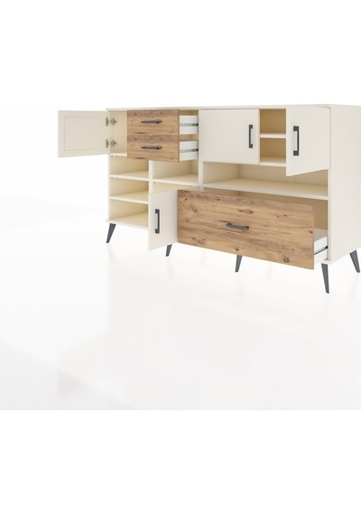Kronos Konsol 7 Raflı 3 Çekmeceli 4 Kapaklı 176x59x99 Aytaşı-ayta Aytaşı-aytaşı/çam