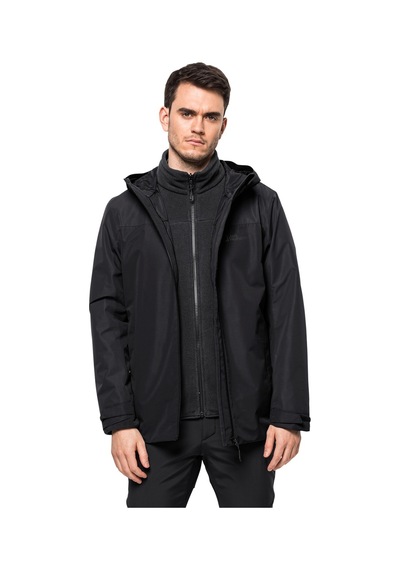 Jack Wolfskin Taubenberg 3ın1 Jacket Mont Siyah