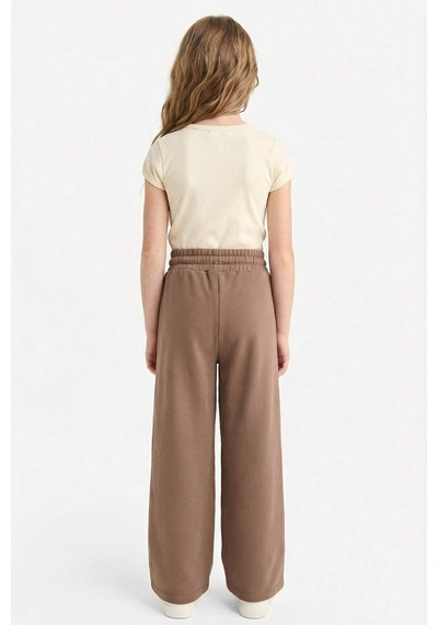 Defacto Kız Çocuk Wide Leg Beli Lastikli Geniş Paça Eşofman Altı D0743a825aubn534 Kahve